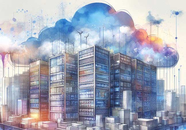 Cloud infrastructure illustration